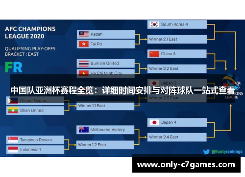 中国队亚洲杯赛程全览：详细时间安排与对阵球队一站式查看